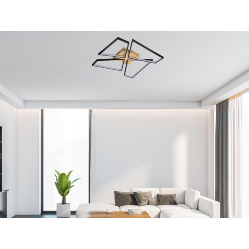 LED Pritemdomas lubinis šviestuvas LED/115W/230V 3000-6500K ruda/juoda + nuotolinio valdymo pultas