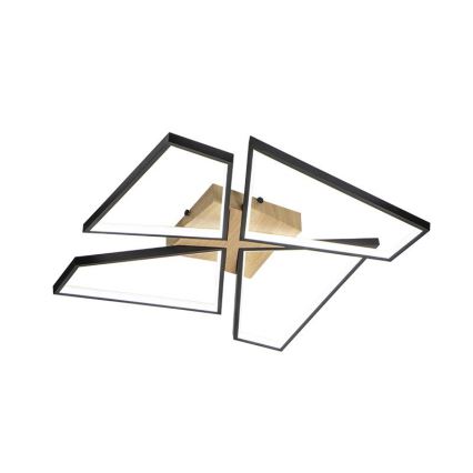 LED Pritemdomas lubinis šviestuvas LED/115W/230V 3000-6500K ruda/juoda + nuotolinio valdymo pultas