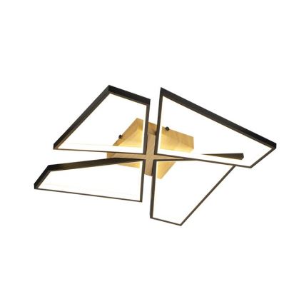 LED Pritemdomas lubinis šviestuvas LED/115W/230V 3000-6500K ruda/juoda + nuotolinio valdymo pultas