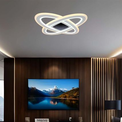 LED Pritemdomas lubinis šviestuvas LED/130W/230V 3000-6500K 62x62 cm + nuotolinio valdymo pultas