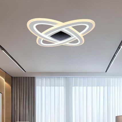 LED Pritemdomas lubinis šviestuvas LED/130W/230V 3000-6500K 62x62 cm + nuotolinio valdymo pultas