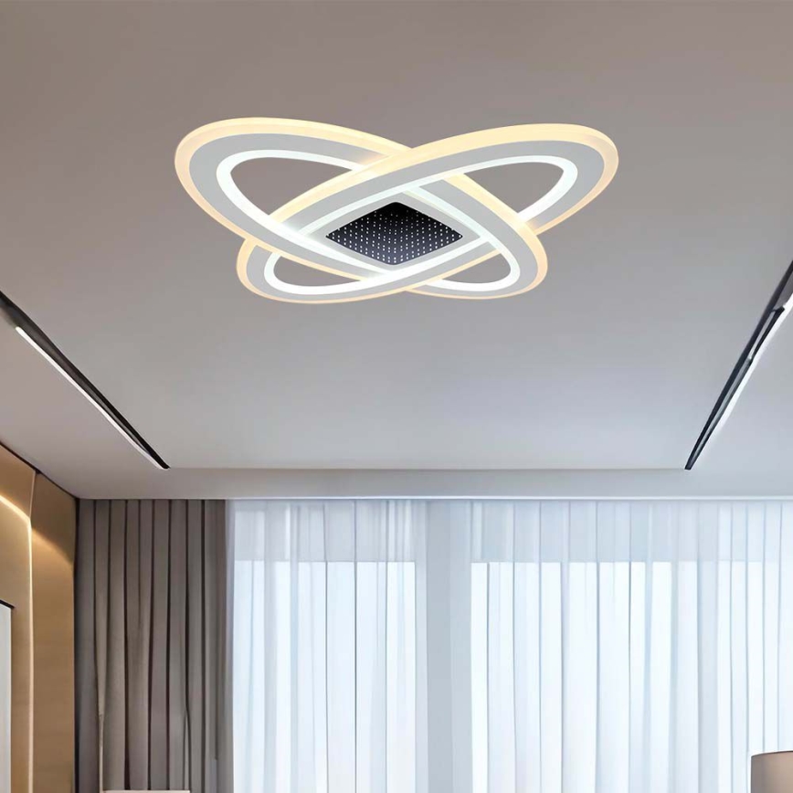 LED Pritemdomas lubinis šviestuvas LED/130W/230V 3000-6500K 62x62 cm + nuotolinio valdymo pultas