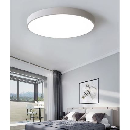 LED Pritemdomas lubinis šviestuvas LED/40W/230V 3000-6500K diametras 40 cm balta + nuotolinio valdymo pultas