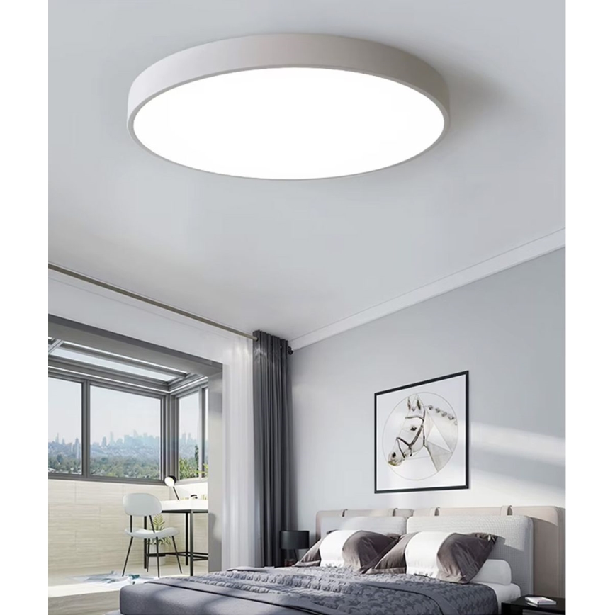 LED Pritemdomas lubinis šviestuvas LED/40W/230V 3000-6500K diametras 40 cm balta + nuotolinio valdymo pultas
