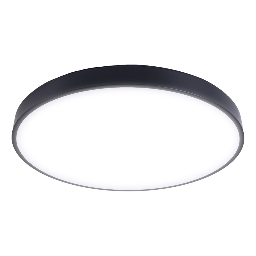 LED Pritemdomas lubinis šviestuvas LED/40W/230V 3000-6500K diametras 40 cm juoda + nuotolinio valdymo pultas