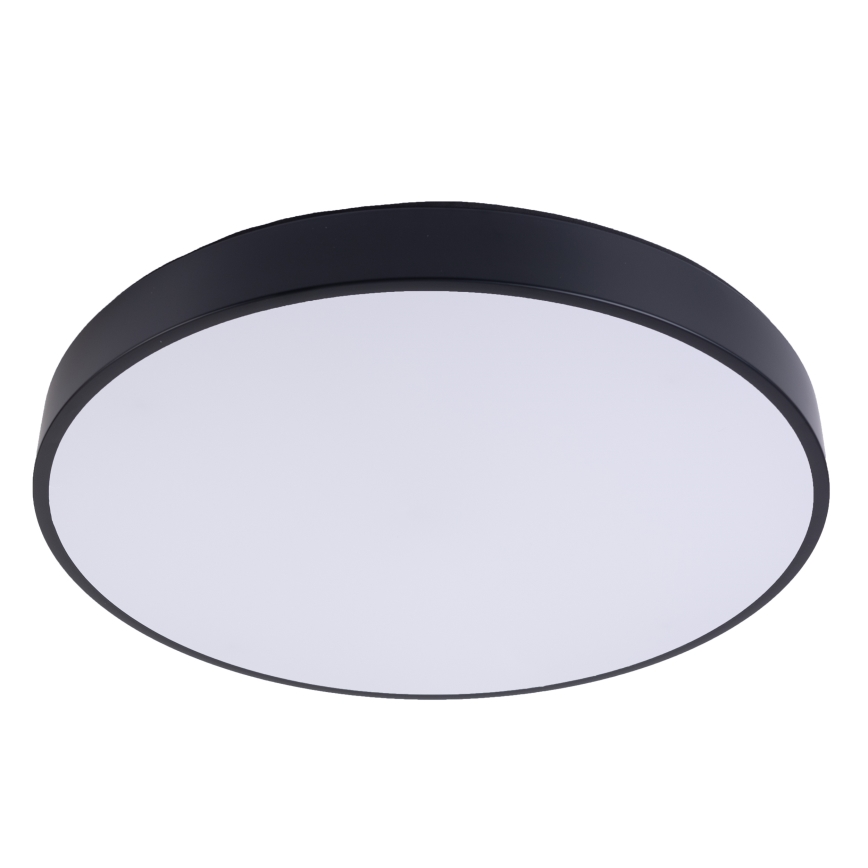 LED Pritemdomas lubinis šviestuvas LED/40W/230V 3000-6500K diametras 40 cm juoda + nuotolinio valdymo pultas