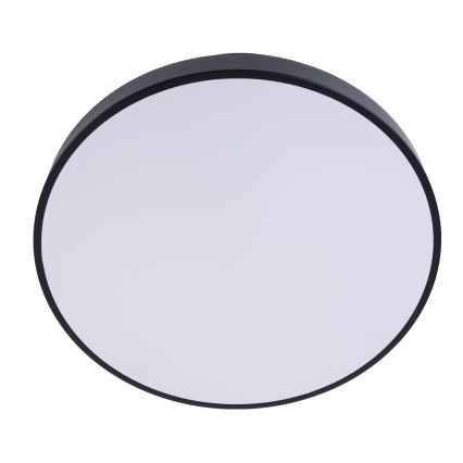 LED Pritemdomas lubinis šviestuvas LED/40W/230V 3000-6500K diametras 40 cm juoda + nuotolinio valdymo pultas