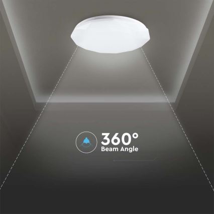 LED Pritemdomas lubinis šviestuvas LED/40W/230V 3000K/4000K/6500K diametras 38,8 cm + nuotolinio valdymo pultas