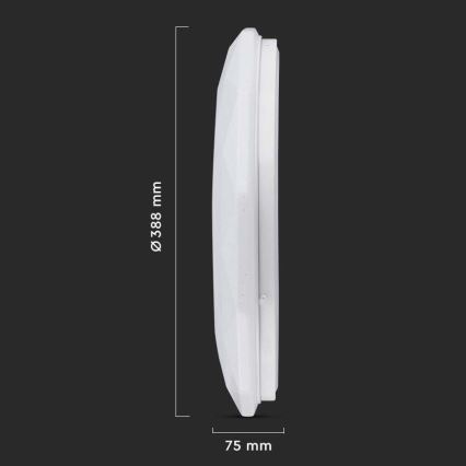 LED Pritemdomas lubinis šviestuvas LED/40W/230V 3000K/4000K/6500K diametras 38,8 cm + nuotolinio valdymo pultas