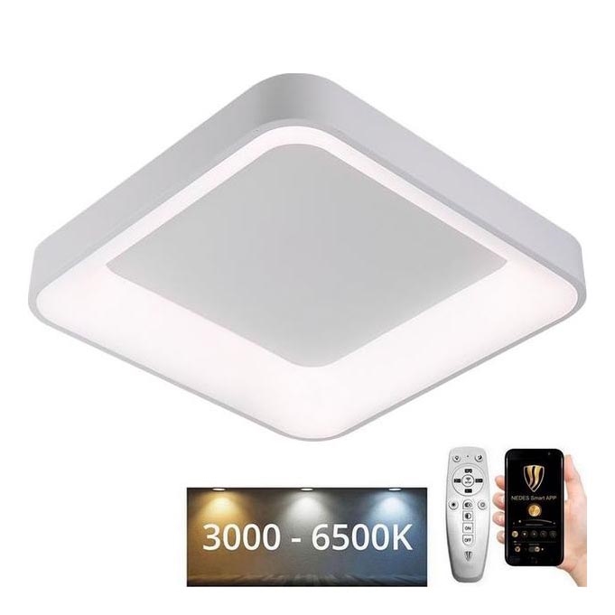 LED Pritemdomas lubinis šviestuvas LED/45W/230V 3000-6500K balta + nuotolinio valdymo pultas