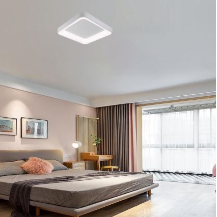 LED Pritemdomas lubinis šviestuvas LED/45W/230V 3000-6500K balta + nuotolinio valdymo pultas