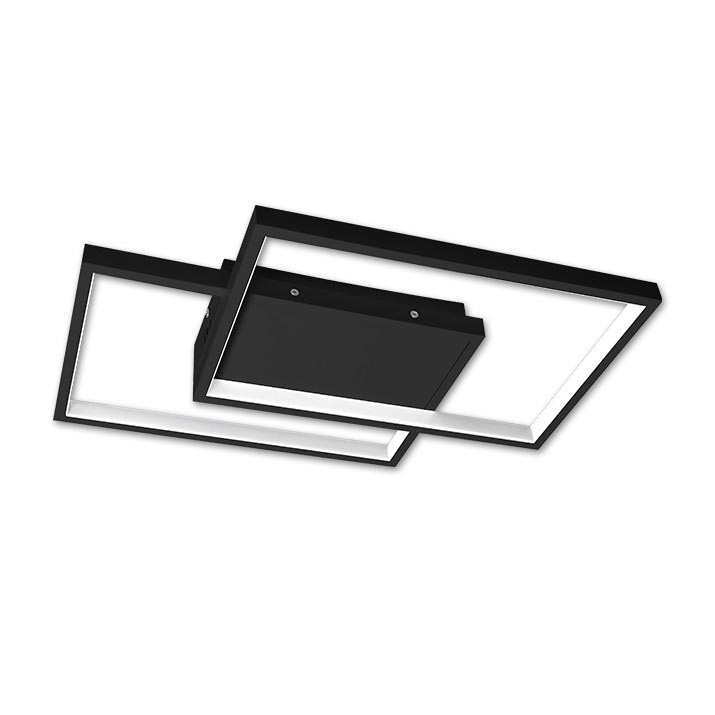 LED Pritemdomas lubinis šviestuvas LED/45W/230V 3000-6500K juoda + nuotolinio valdymo pultas