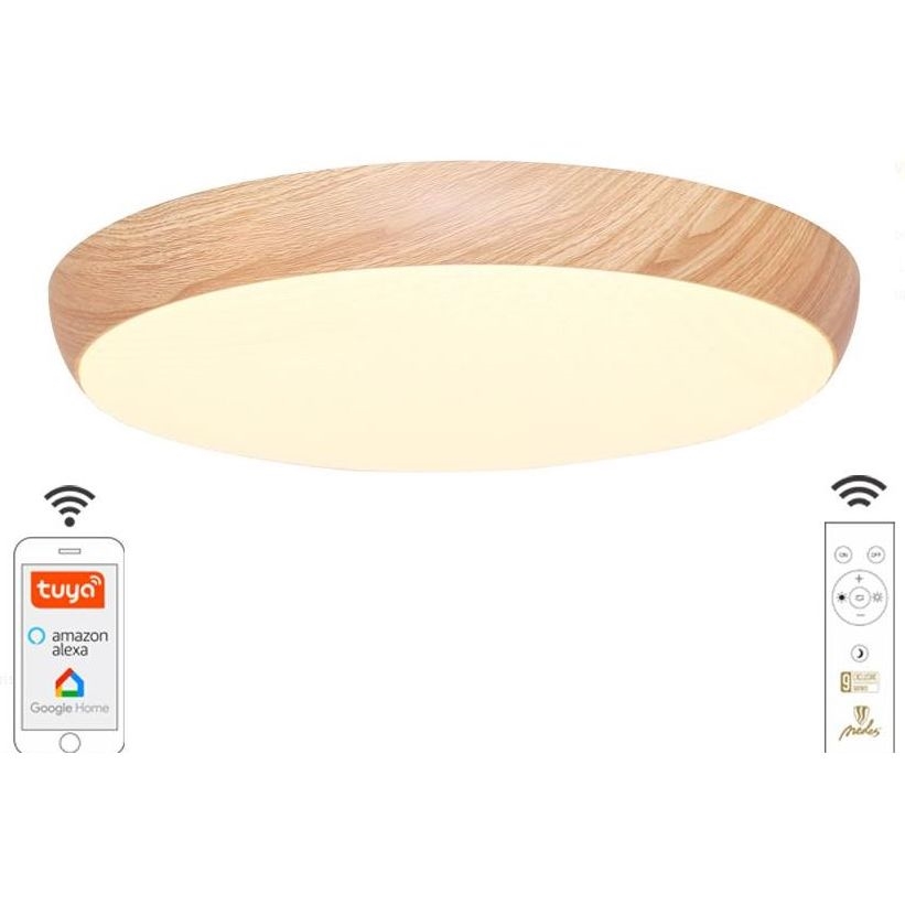 LED Pritemdomas lubinis šviestuvas LED/48W/230V 2700-6500K Wi-Fi Tuya + nuotolinio valdymo pultas