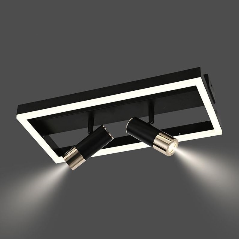 LED Pritemdomas lubinis šviestuvas LED/50W/230V 3000-6500K juoda + nuotolinio valdymo pultas