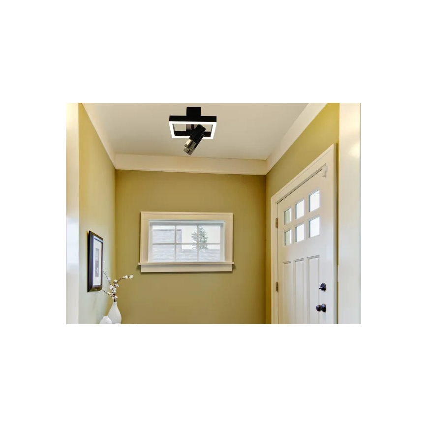 LED Pritemdomas lubinis šviestuvas LED/50W/230V 3000-6500K juoda + nuotolinio valdymo pultas