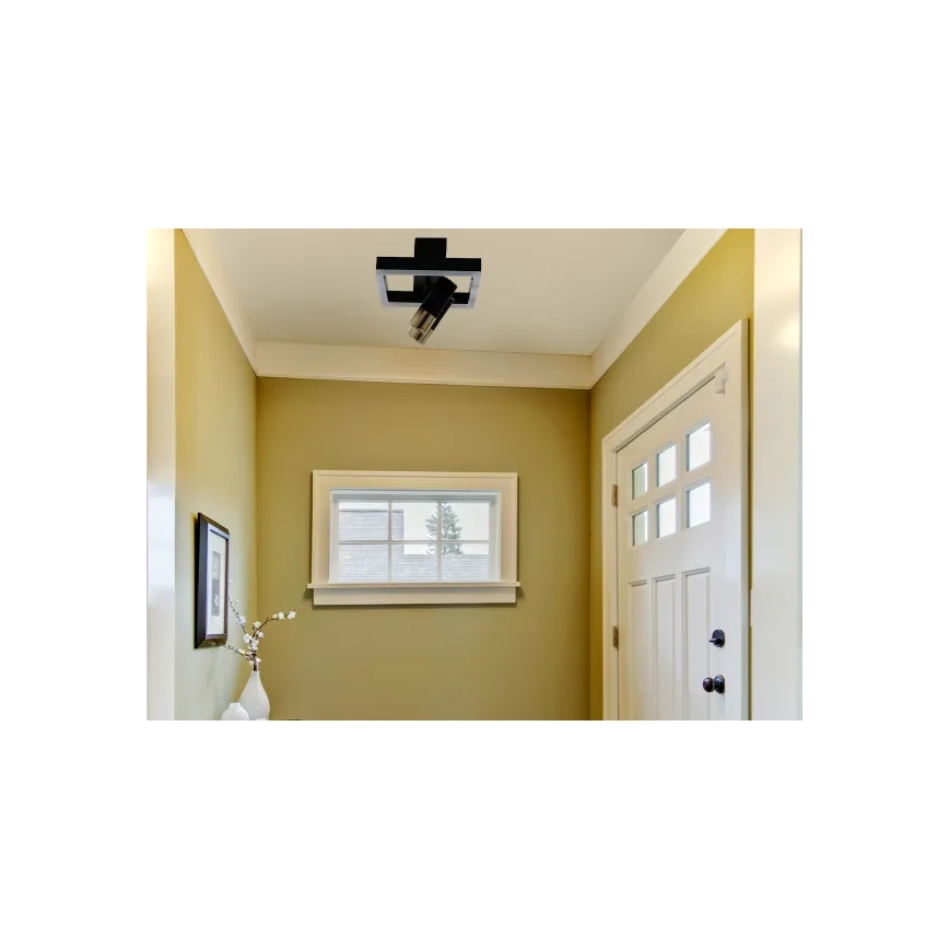 LED Pritemdomas lubinis šviestuvas LED/50W/230V 3000-6500K juoda + nuotolinio valdymo pultas