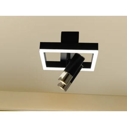 LED Pritemdomas lubinis šviestuvas LED/50W/230V 3000-6500K juoda + nuotolinio valdymo pultas