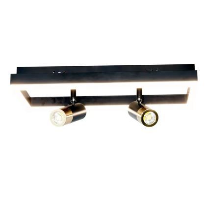 LED Pritemdomas lubinis šviestuvas LED/50W/230V 3000-6500K juoda + nuotolinio valdymo pultas