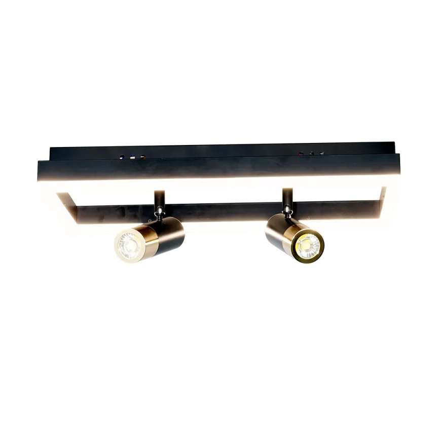LED Pritemdomas lubinis šviestuvas LED/50W/230V 3000-6500K juoda + nuotolinio valdymo pultas