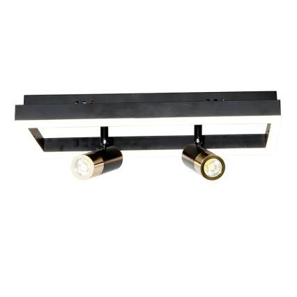 LED Pritemdomas lubinis šviestuvas LED/50W/230V 3000-6500K juoda + nuotolinio valdymo pultas