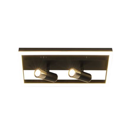 LED Pritemdomas lubinis šviestuvas LED/50W/230V 3000-6500K juoda + nuotolinio valdymo pultas