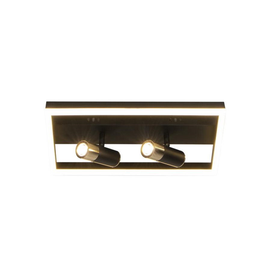 LED Pritemdomas lubinis šviestuvas LED/50W/230V 3000-6500K juoda + nuotolinio valdymo pultas