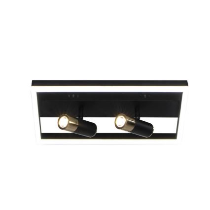 LED Pritemdomas lubinis šviestuvas LED/50W/230V 3000-6500K juoda + nuotolinio valdymo pultas