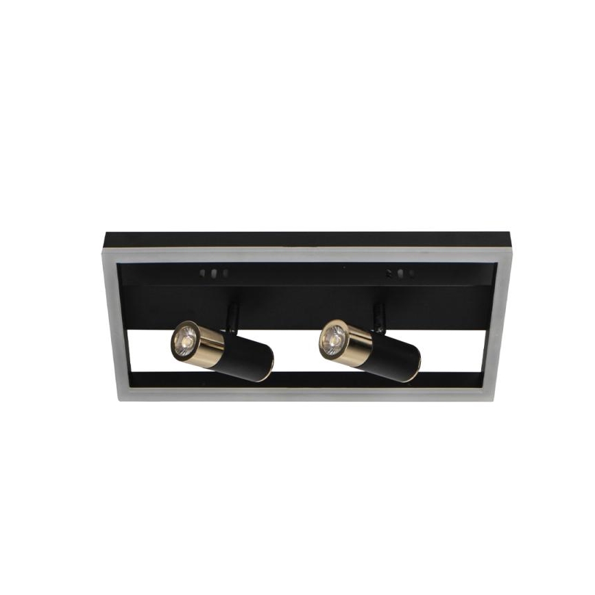 LED Pritemdomas lubinis šviestuvas LED/50W/230V 3000-6500K juoda + nuotolinio valdymo pultas