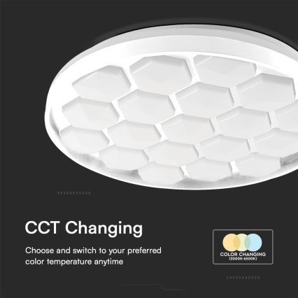 LED Pritemdomas lubinis šviestuvas LED/60W/230V 3000/4000/6500K + nuotolinio valdymo pultas