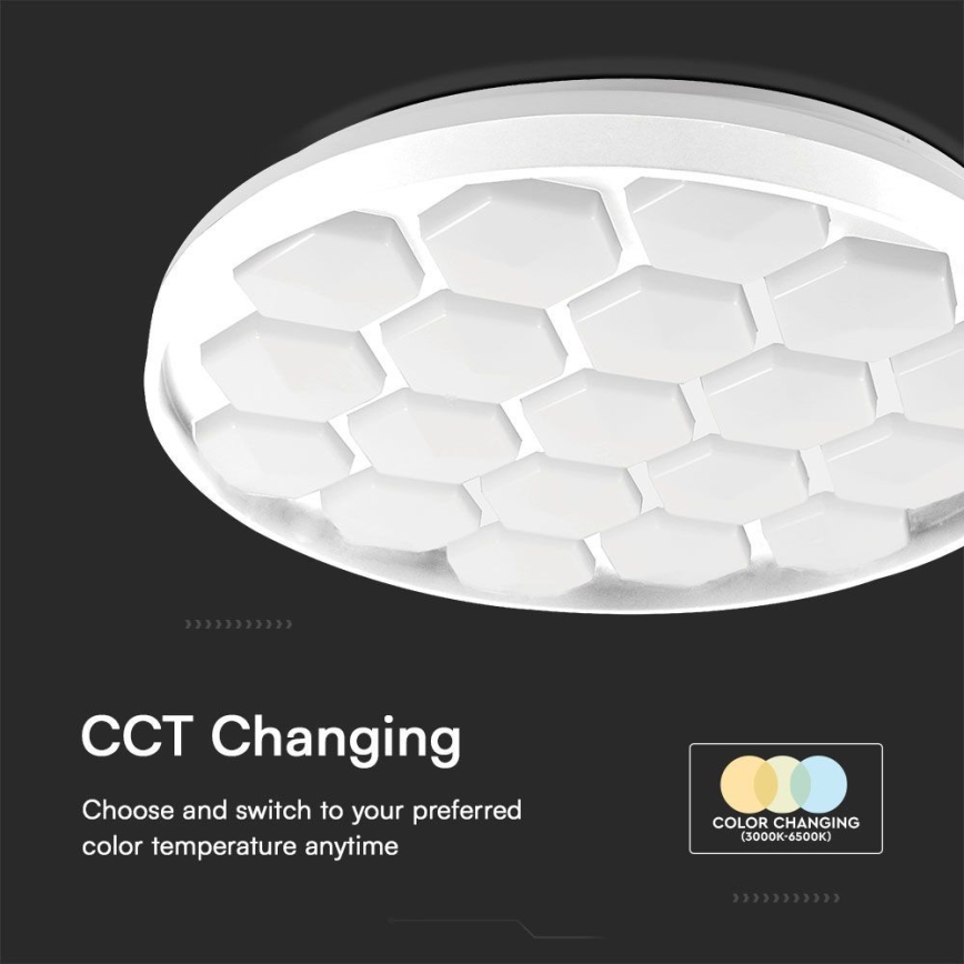LED Pritemdomas lubinis šviestuvas LED/60W/230V 3000/4000/6500K + nuotolinio valdymo pultas