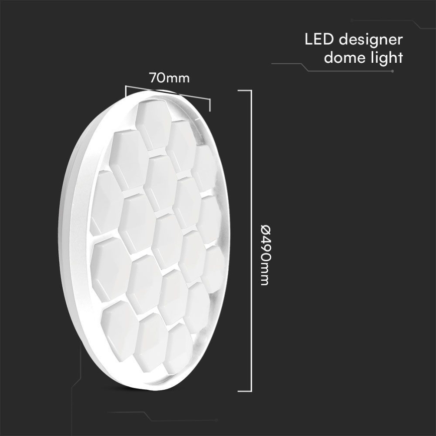 LED Pritemdomas lubinis šviestuvas LED/60W/230V 3000/4000/6500K + nuotolinio valdymo pultas