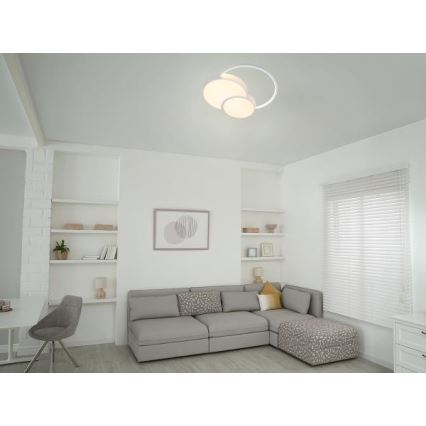 LED Pritemdomas lubinis šviestuvas LED/60W/230V 3000-6500K balta + nuotolinio valdymo pultas