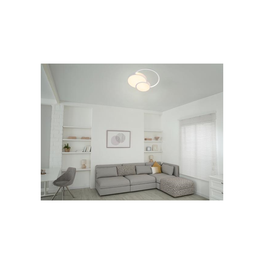 LED Pritemdomas lubinis šviestuvas LED/60W/230V 3000-6500K balta + nuotolinio valdymo pultas