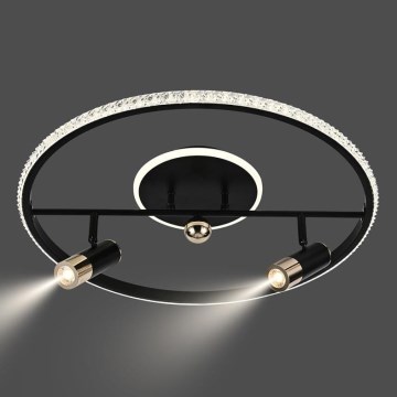 LED Pritemdomas lubinis šviestuvas LED/60W/230V 3000-6500K juoda + nuotolinio valdymo pultas