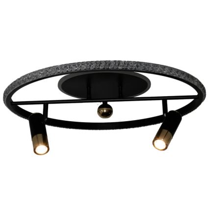 LED Pritemdomas lubinis šviestuvas LED/60W/230V 3000-6500K juoda + nuotolinio valdymo pultas