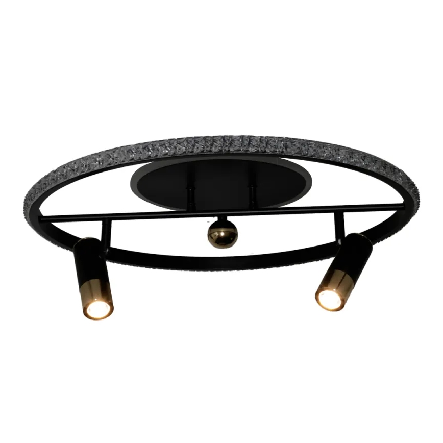 LED Pritemdomas lubinis šviestuvas LED/60W/230V 3000-6500K juoda + nuotolinio valdymo pultas