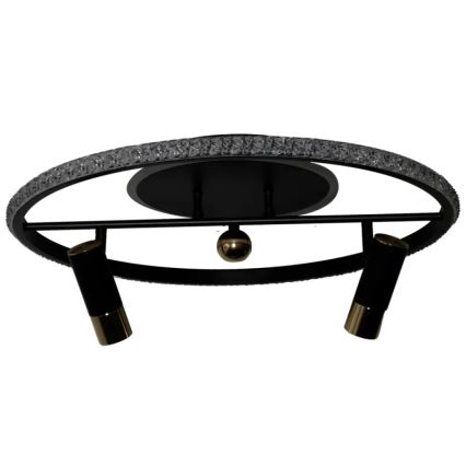 LED Pritemdomas lubinis šviestuvas LED/60W/230V 3000-6500K juoda + nuotolinio valdymo pultas