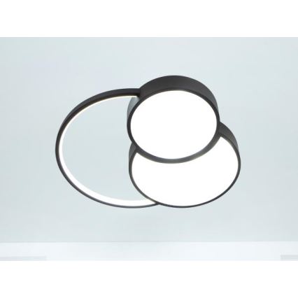 LED Pritemdomas lubinis šviestuvas LED/60W/230V 3000-6500K juoda + nuotolinio valdymo pultas