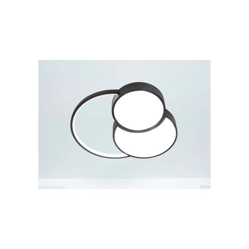 LED Pritemdomas lubinis šviestuvas LED/60W/230V 3000-6500K juoda + nuotolinio valdymo pultas