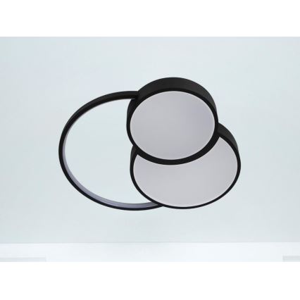 LED Pritemdomas lubinis šviestuvas LED/60W/230V 3000-6500K juoda + nuotolinio valdymo pultas