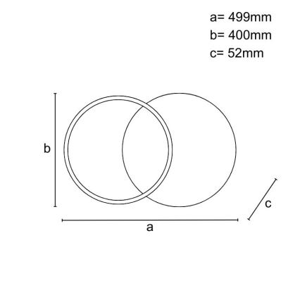 LED Pritemdomas lubinis šviestuvas LED/60W/230V 3000-6500K + nuotolinio valdymo pultas