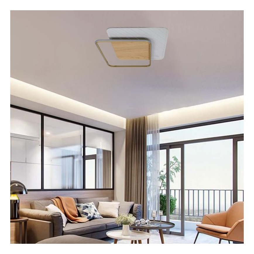 LED Pritemdomas lubinis šviestuvas LED/60W/230V 3000-6500K + nuotolinio valdymo pultas