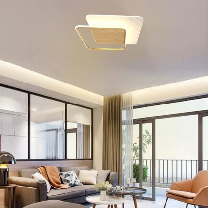 LED Pritemdomas lubinis šviestuvas LED/60W/230V 3000-6500K + nuotolinio valdymo pultas