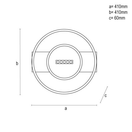 LED Pritemdomas lubinis šviestuvas LED/60W/230V 3000-6500K + nuotolinio valdymo pultas