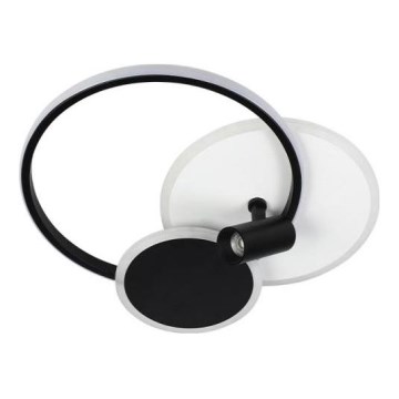 LED Pritemdomas lubinis šviestuvas LED/65W/230V 3000-6500K balta/juoda + nuotolinio valdymo pultas