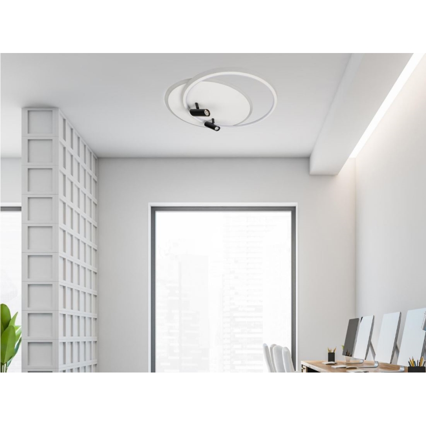 LED Pritemdomas lubinis šviestuvas LED/65W/230V 3000-6500K balta + nuotolinio valdymo pultas