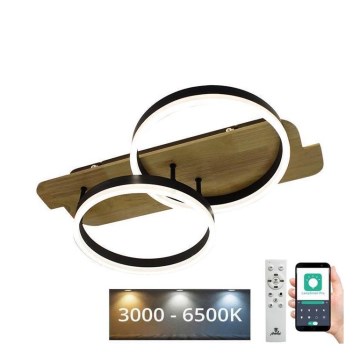 LED Pritemdomas lubinis šviestuvas LED/70W/230V 3000-6500K ąžuolas + nuotolinio valdymo pultas