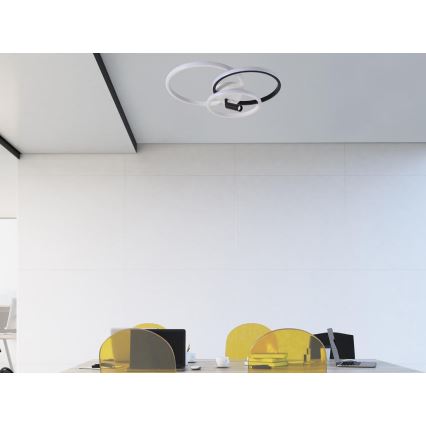 LED Pritemdomas lubinis šviestuvas LED/70W/230V 3000-6500K balta/juoda + nuotolinio valdymo pultas