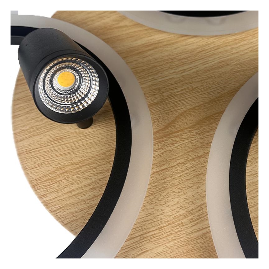 LED Pritemdomas lubinis šviestuvas LED/70W/230V 3000-6500K juoda/ruda + nuotolinio valdymo pultas