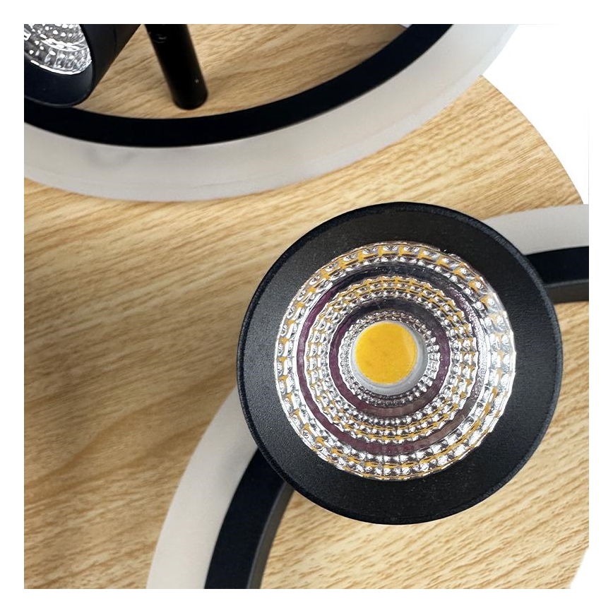 LED Pritemdomas lubinis šviestuvas LED/70W/230V 3000-6500K juoda/ruda + nuotolinio valdymo pultas